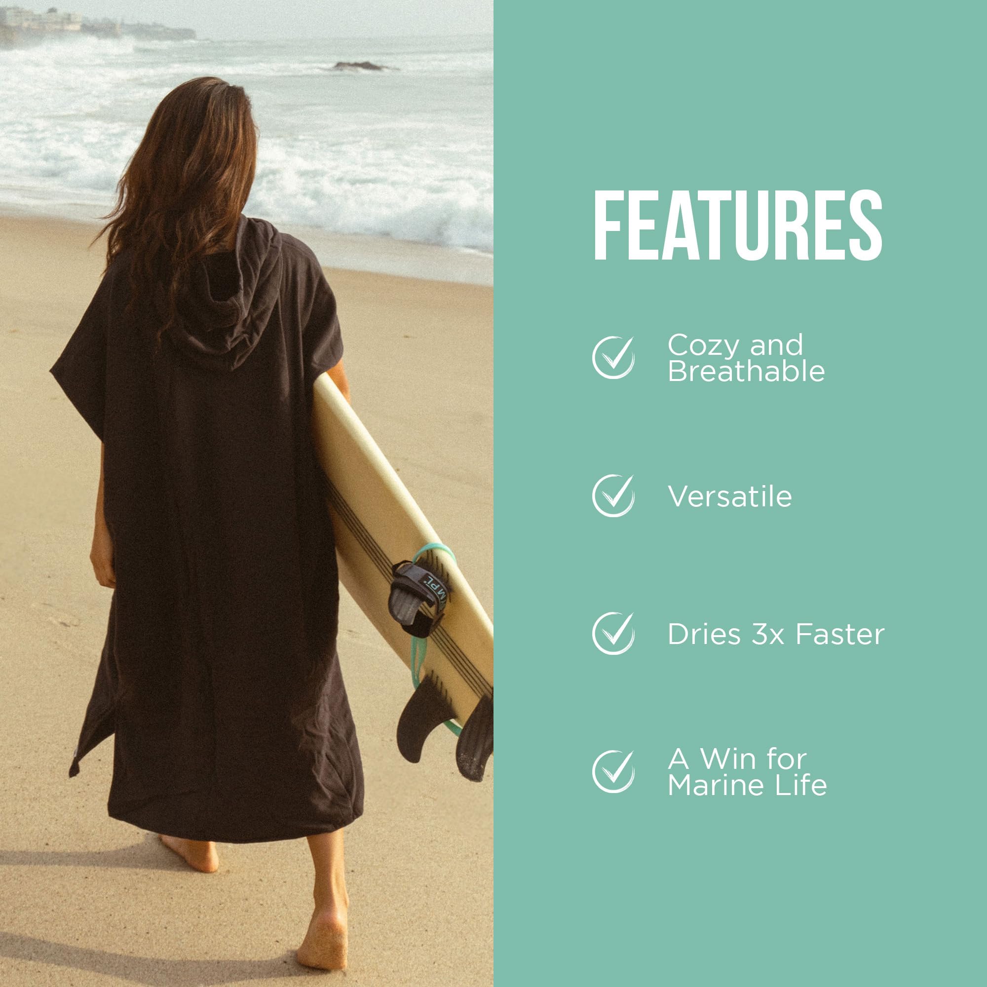 Sand Cloud Beach Cover Up for Women - Bathing Suit & Swimsuit Cover-Up Womens Poncho with Comfortable Fit for Post Swim - Image 5