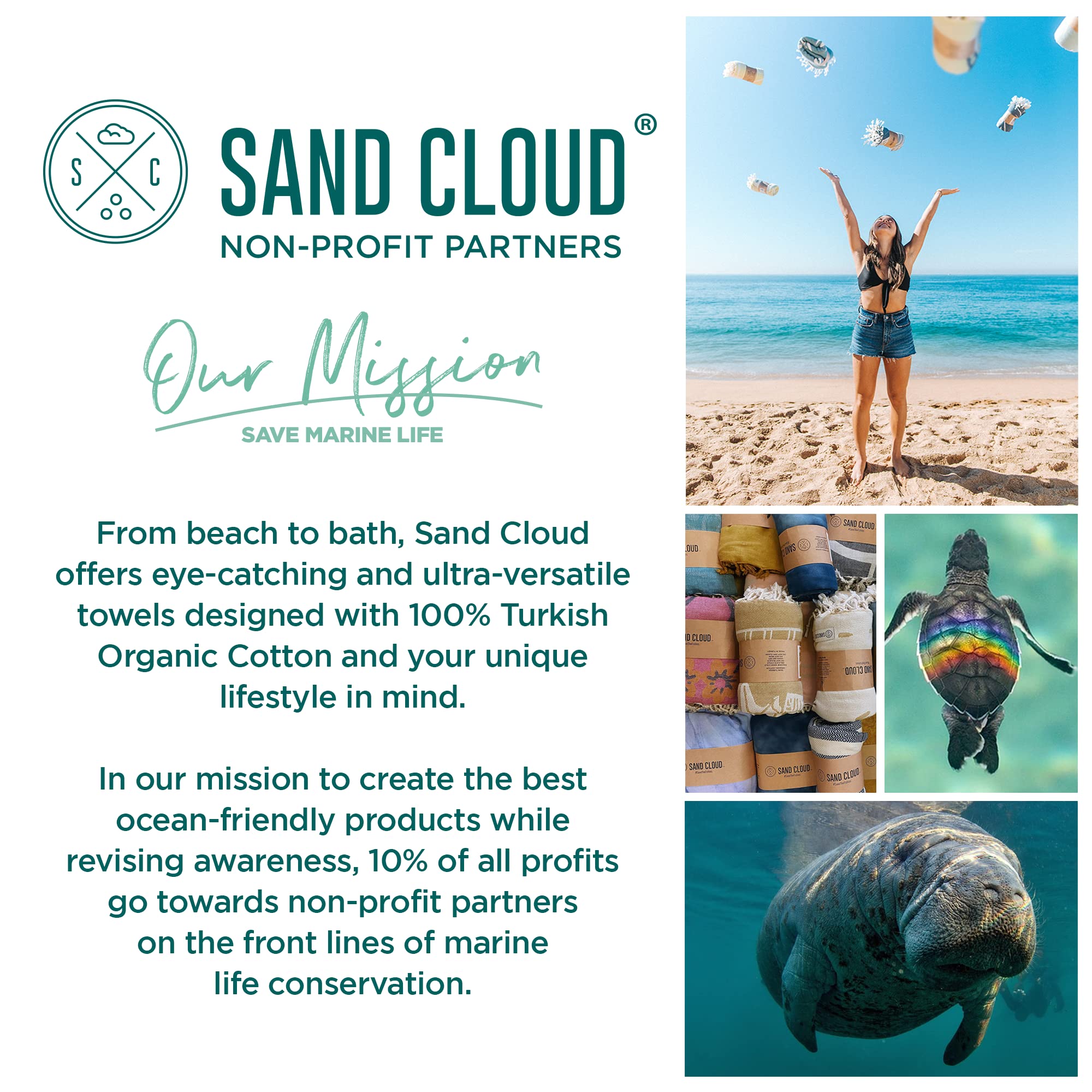 Sand Cloud Beach Towel - Sand Free - 100% Organic Turkish Cotton Yarn - Quick Dry Towel for Beach, Picnic, Blanket or Bath - As Seen on Shark Tank - Stars & Stripes (Red, White & Blue) - Image 6