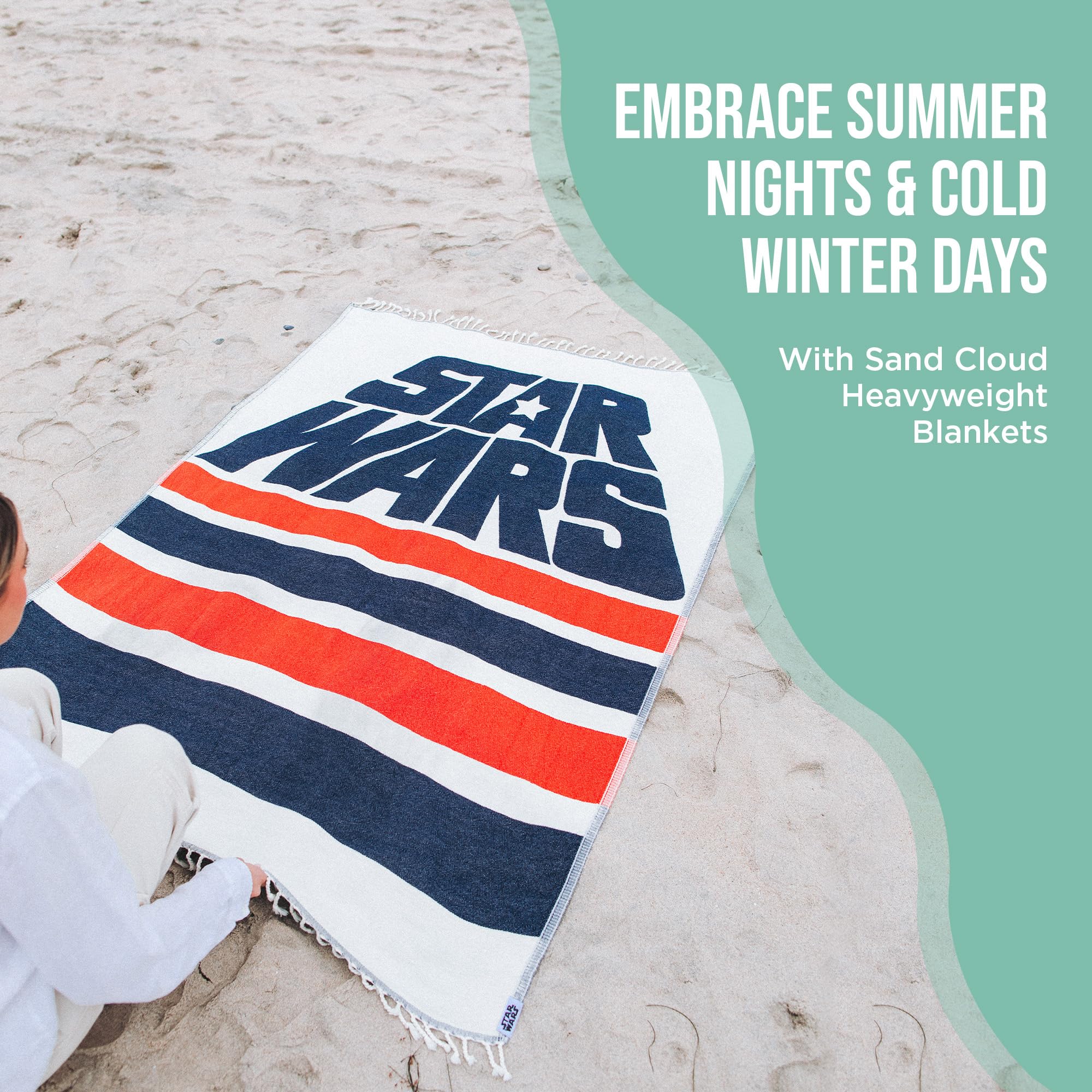 Sand Cloud Large Turkish Beach Towel - Star Wars Force - Sand Free - 100% Organic Turkish Cotton Yarn - Quick Dry Oversized Towel for Beach, Picnic, Blanket or Bath - As Seen on Shark Tank - Image 4