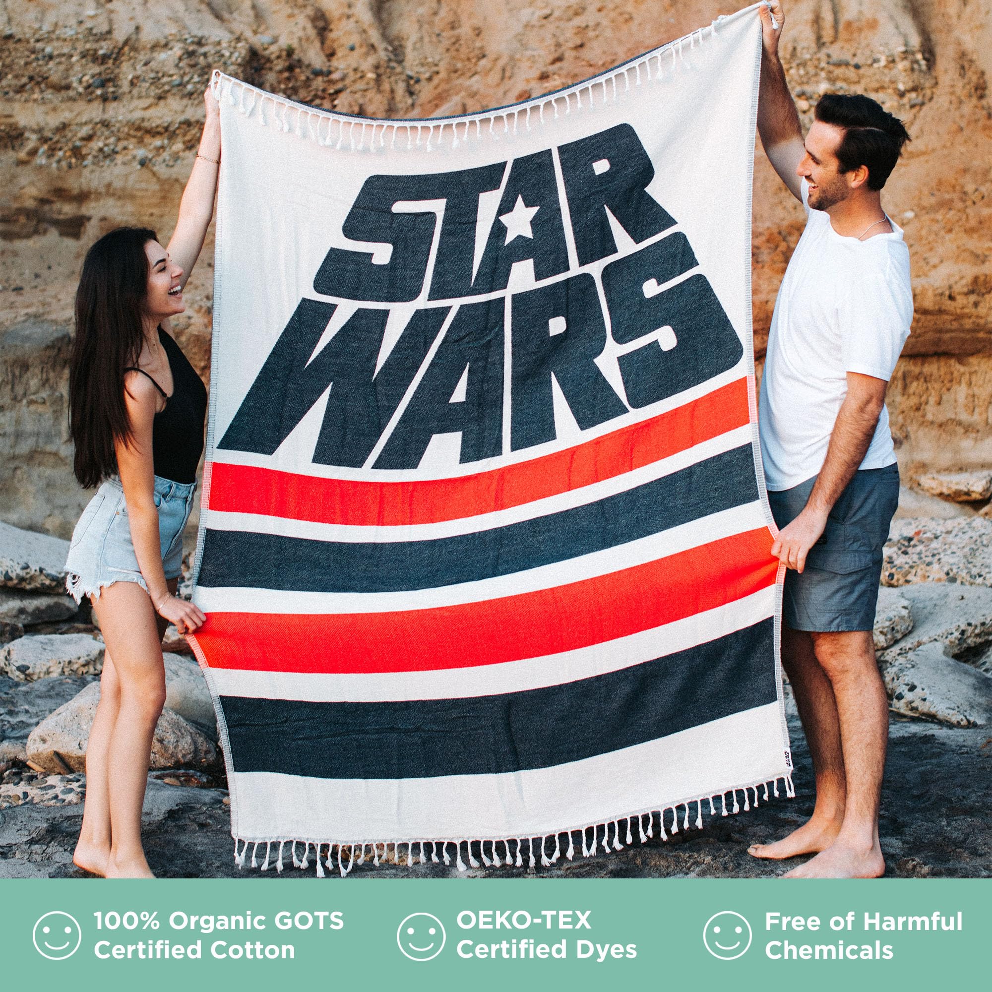 Sand Cloud Large Turkish Beach Towel - Star Wars Force - Sand Free - 100% Organic Turkish Cotton Yarn - Quick Dry Oversized Towel for Beach, Picnic, Blanket or Bath - As Seen on Shark Tank - Image 5