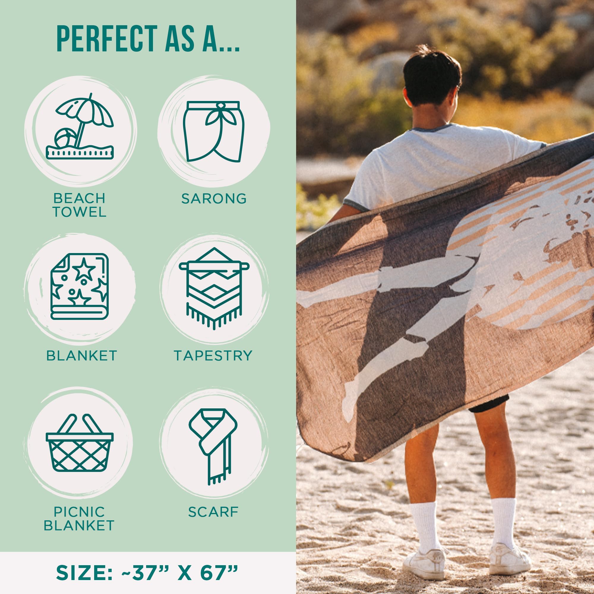 Sand Cloud Turkish Beach Towel - Star Wars Stormtrooper - Sand Free - 100% Certified Organic Turkish Cotton Yarn - Quick Dry Towel for Beach, Picnic, Blanket or Bath - As Seen on Shark Tank - Image 3